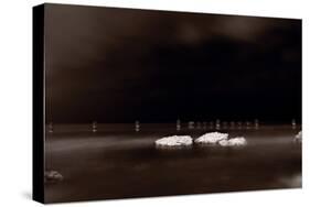 Lake Ice Chicago BW-Steve Gadomski-Stretched Canvas