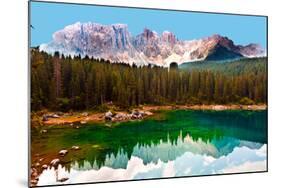 Lake in Dolomites-Jorg Hackemann-Mounted Photographic Print