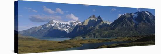 Lake in Front of Jagged Peaks, Lago Nordenskjold, Torres Del Paine National Park, Patagonia, Chile-null-Stretched Canvas