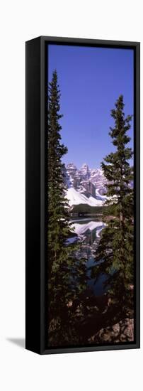 Lake in Front of Mountains, Banff, Alberta, Canada-null-Framed Stretched Canvas