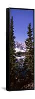 Lake in Front of Mountains, Banff, Alberta, Canada-null-Framed Stretched Canvas