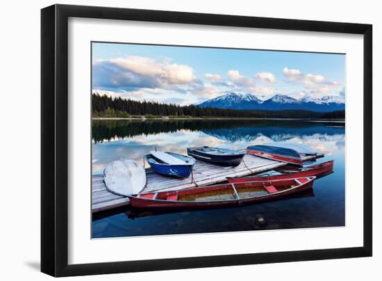 Lake in Jasper National Park-benkrut-Framed Photographic Print