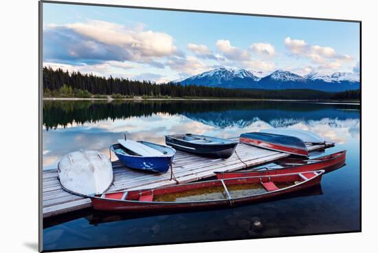 Lake in Jasper National Park-benkrut-Mounted Photographic Print