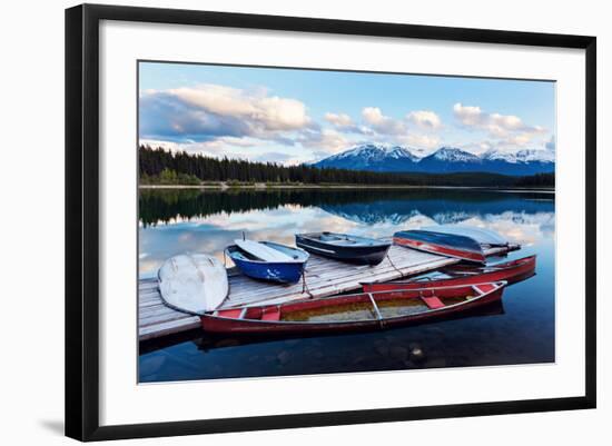 Lake in Jasper National Park-benkrut-Framed Photographic Print