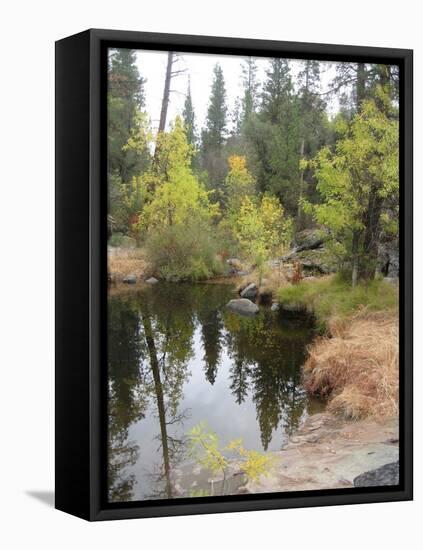 Lake In Sierras-NaxArt-Framed Stretched Canvas