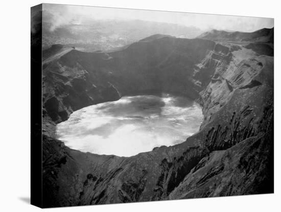 Lake in the Crater of the Volcano on Mount Soufriere in St. Vincent, 1968-null-Stretched Canvas