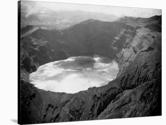 Lake in the Crater of the Volcano on Mount Soufriere in St. Vincent, 1968-null-Stretched Canvas
