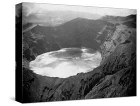 Lake in the Crater of the Volcano on Mount Soufriere in St. Vincent, 1968-null-Stretched Canvas