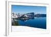 Lake in Winter, Crater Lake, Crater Lake National Park, Oregon, USA-null-Framed Photographic Print