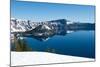 Lake in Winter, Crater Lake, Crater Lake National Park, Oregon, USA-null-Mounted Photographic Print