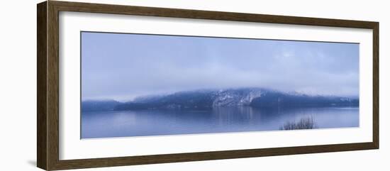 Lake in winter, Wolfgangsee Lake, Gilgen, St, Salzburgerland, Austria-Panoramic Images-Framed Photographic Print