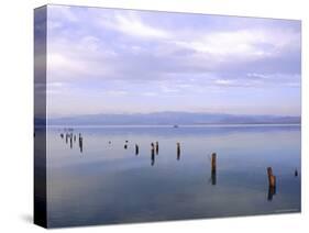 Lake Issyk-Kul at Balikchi, Kyrgyzstan, Central Asia-Upperhall Ltd-Stretched Canvas