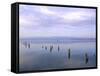 Lake Issyk-Kul at Balikchi, Kyrgyzstan, Central Asia-Upperhall Ltd-Framed Stretched Canvas