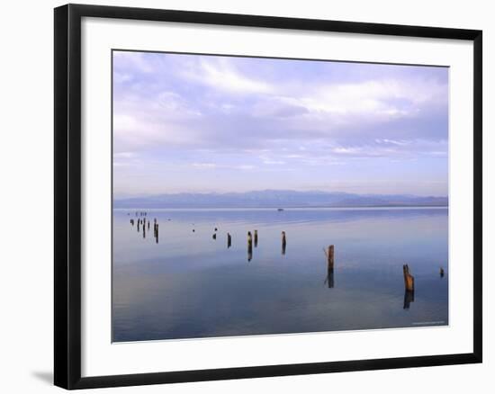 Lake Issyk-Kul at Balikchi, Kyrgyzstan, Central Asia-Upperhall Ltd-Framed Photographic Print