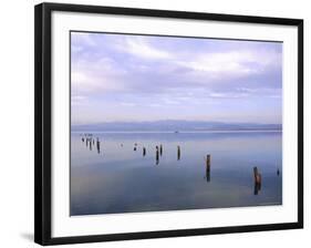 Lake Issyk-Kul at Balikchi, Kyrgyzstan, Central Asia-Upperhall Ltd-Framed Photographic Print