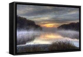 Lake Jacomo at Sunset, Fleming Park, Kansas City, Missouri, USA-Charles Gurche-Framed Stretched Canvas