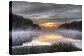 Lake Jacomo at Sunset, Fleming Park, Kansas City, Missouri, USA-Charles Gurche-Stretched Canvas