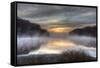 Lake Jacomo at Sunset, Fleming Park, Kansas City, Missouri, USA-Charles Gurche-Framed Stretched Canvas