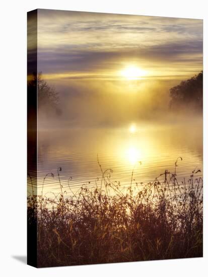 Lake Jacomo at Sunset, Fleming Park, Kansas City, Missouri, USA-Charles Gurche-Stretched Canvas