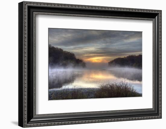 Lake Jacomo at Sunset, Fleming Park, Kansas City, Missouri, USA-Charles Gurche-Framed Photographic Print