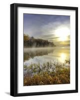 Lake Jacomo Fall Colors, Fleming Park, Kansas City, Missouri, USA-Charles Gurche-Framed Photographic Print