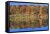 Lake Jacomo Fall Colors, Fleming Park, Kansas City, Missouri, USA-Charles Gurche-Framed Stretched Canvas