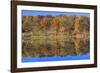 Lake Jacomo Fall Colors, Fleming Park, Kansas City, Missouri, USA-Charles Gurche-Framed Photographic Print