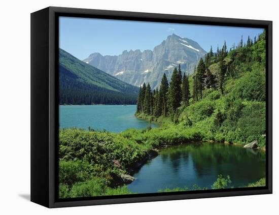 Lake Josephine and Grinnell Point-James Randklev-Framed Stretched Canvas