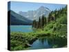 Lake Josephine and Grinnell Point-James Randklev-Stretched Canvas