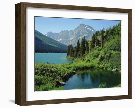 Lake Josephine and Grinnell Point-James Randklev-Framed Photographic Print