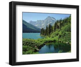 Lake Josephine and Grinnell Point-James Randklev-Framed Photographic Print