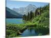 Lake Josephine and Grinnell Point-James Randklev-Stretched Canvas