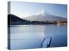 Lake Kawaguchi, Mount Fuji, Japan-Peter Adams-Stretched Canvas