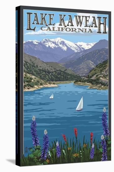 Lake Kaweah, California-Lantern Press-Stretched Canvas