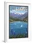 Lake Kaweah, California-Lantern Press-Framed Art Print