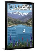 Lake Kaweah, California-Lantern Press-Framed Art Print