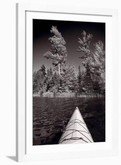 Lake Kayaking BW-Steve Gadomski-Framed Photographic Print
