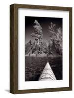 Lake Kayaking BW-Steve Gadomski-Framed Photographic Print