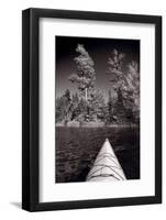 Lake Kayaking BW-Steve Gadomski-Framed Photographic Print