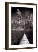 Lake Kayaking BW-Steve Gadomski-Framed Photographic Print