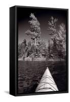 Lake Kayaking BW-Steve Gadomski-Framed Stretched Canvas