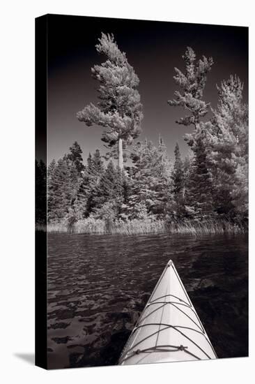 Lake Kayaking BW-Steve Gadomski-Stretched Canvas