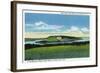 Lake Keuka, New York - View of Bluff Point near Penn Yan-Lantern Press-Framed Art Print