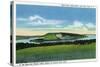 Lake Keuka, New York - View of Bluff Point near Penn Yan-Lantern Press-Stretched Canvas