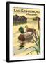 Lake Koshkonong, Wisconsin - Mallard Ducks-Lantern Press-Framed Art Print