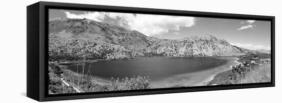 Lake Kournas Monochrome-PaulCowan-Framed Stretched Canvas