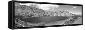 Lake Kournas Monochrome-PaulCowan-Framed Stretched Canvas