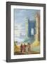Lake Landscape with Christ Between the Two Disciples of Emmaus-null-Framed Art Print
