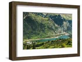 Lake Lanuza reservoir in the scenic upper Tena Valley of the Aragon Pyrenees, Lanuza, Sallent de Ga-Robert Francis-Framed Photographic Print