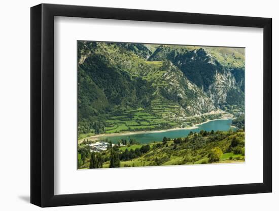 Lake Lanuza reservoir in the scenic upper Tena Valley of the Aragon Pyrenees, Lanuza, Sallent de Ga-Robert Francis-Framed Photographic Print